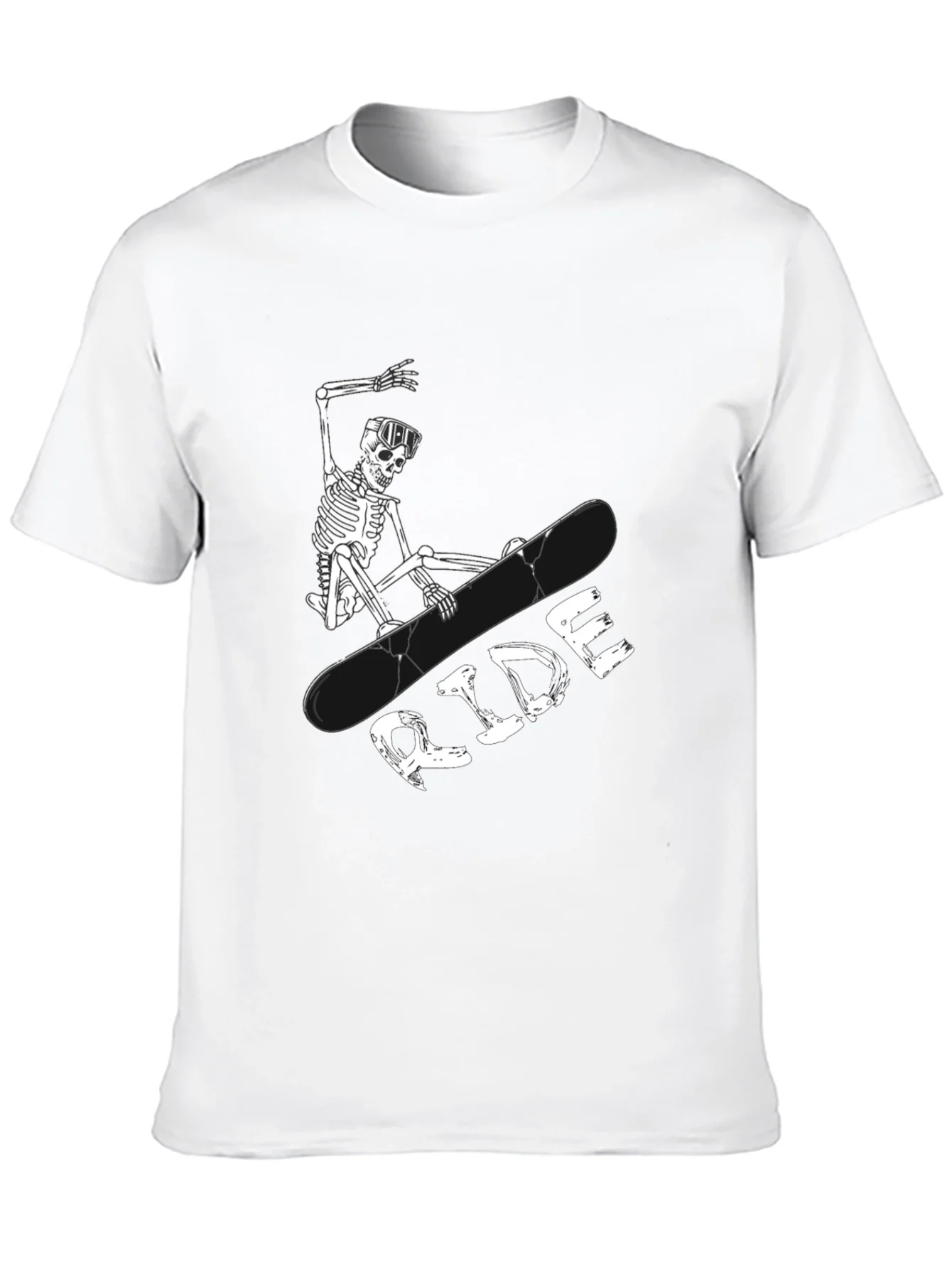 Skeleton Snowboarder Graphic Tee - Ride in Style