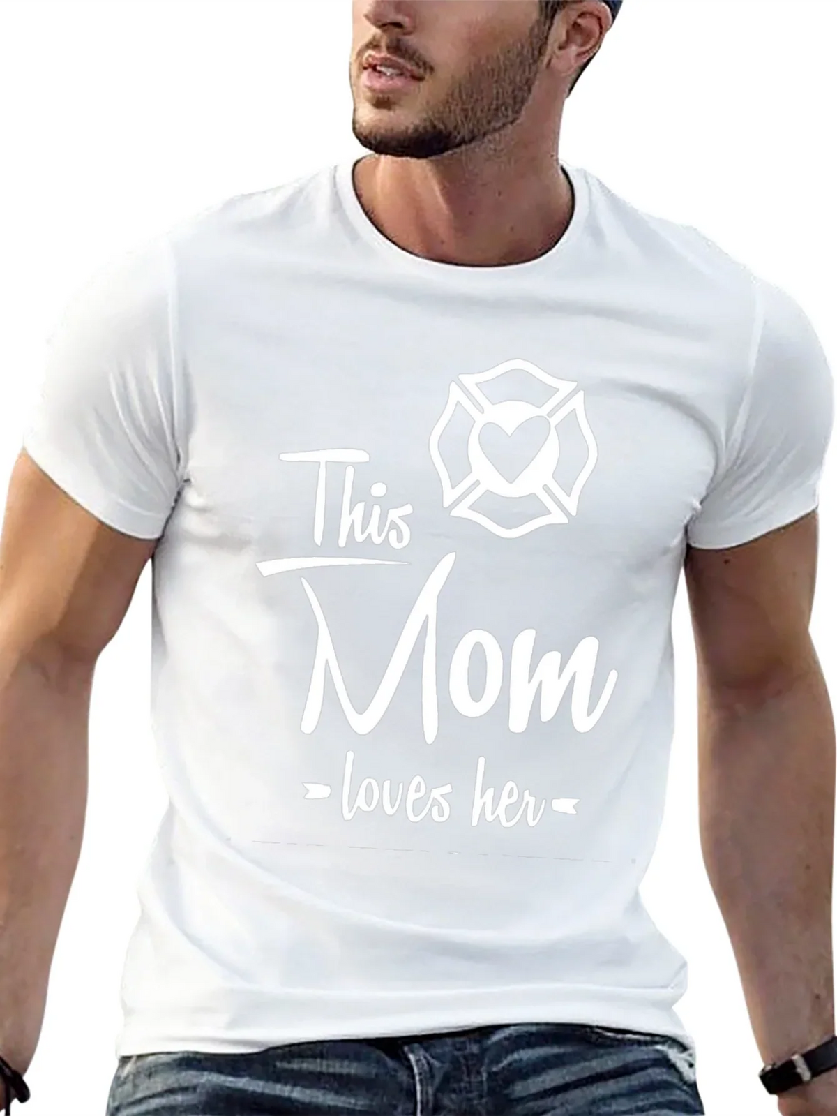Firefighter Mom Graphic Tee - This Mom Loves Her