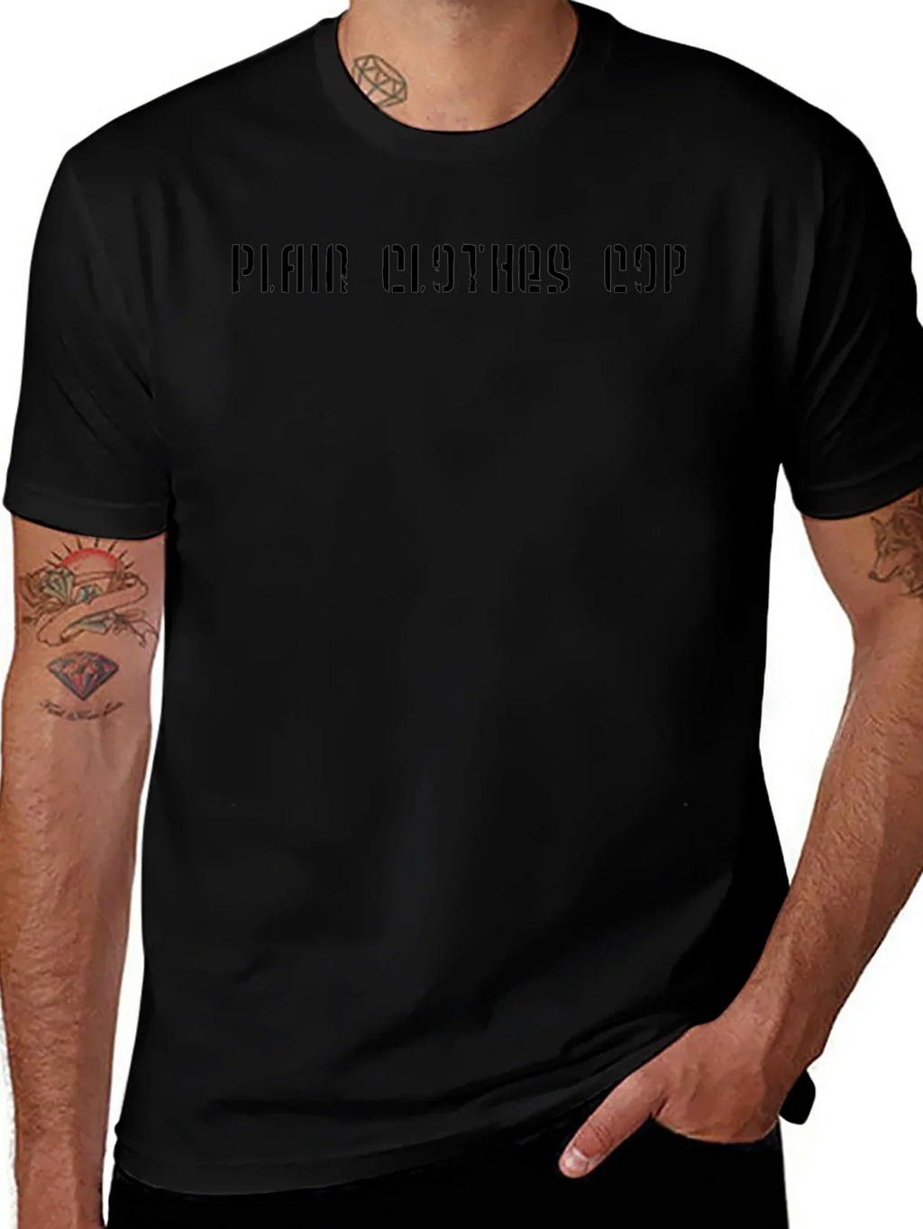 Plain Clothes Cop Crew Neck T-Shirt