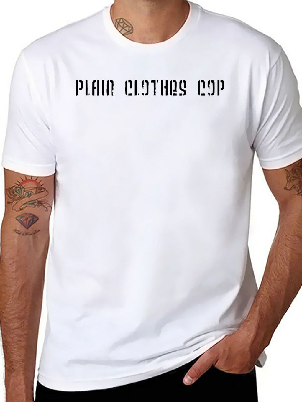 Plain Clothes Cop Crew Neck T-Shirt