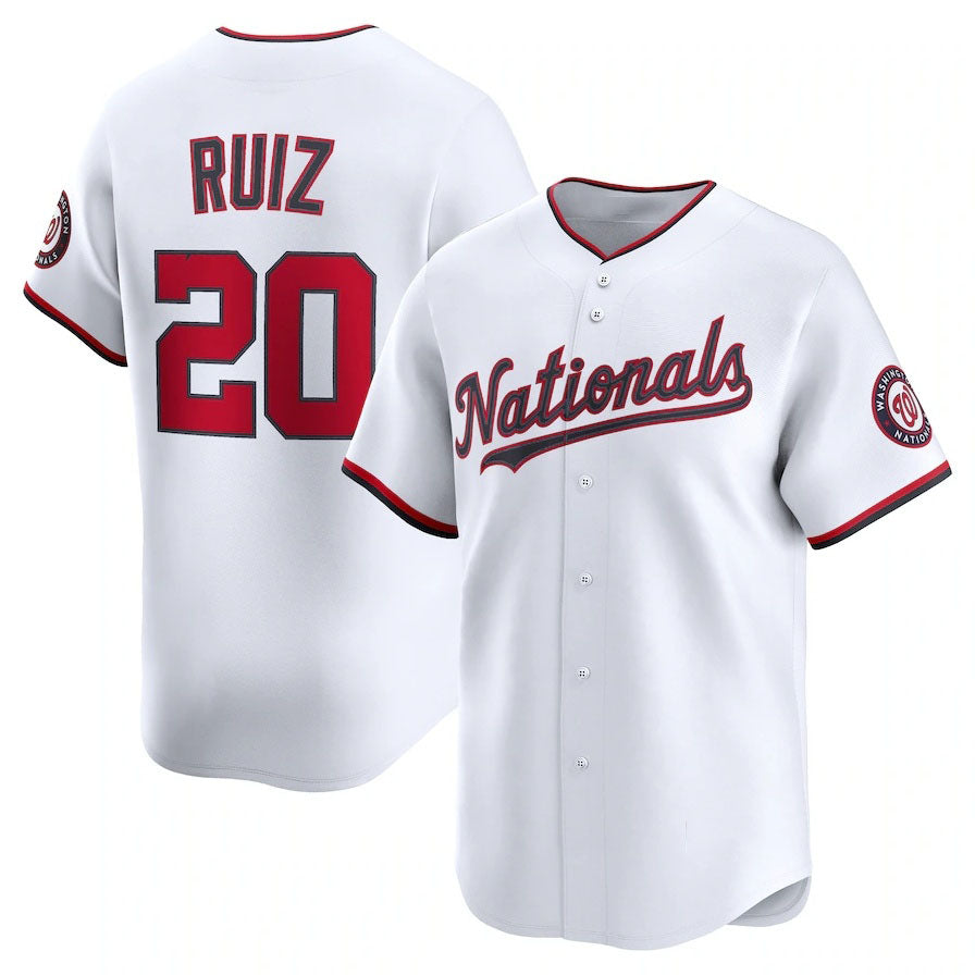Washington Nationals #20 Keibert Ruiz Home Limited Player Jersey - White Stitched Baseball Jersey