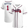 Atlanta Braves #1 Jerry Royster White Home Jersey Stitches Baseball Jerseys