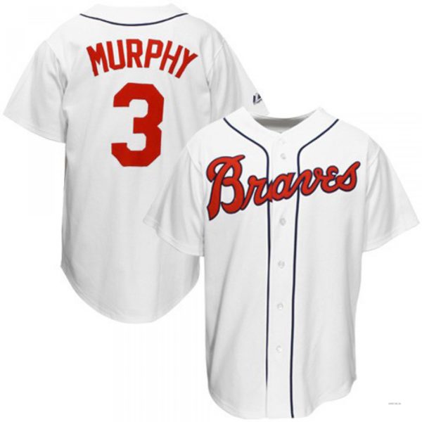 Atlanta Braves #3 Dale Murphy White Throwback Jersey Stitches Baseball Jerseys