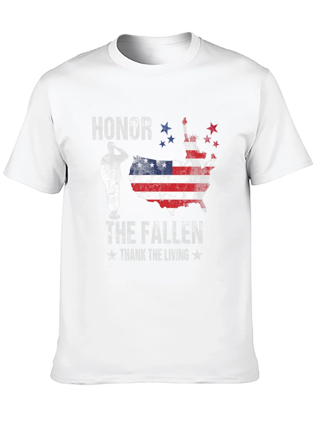 Honor The Fallen Mens Black Graphic Tee