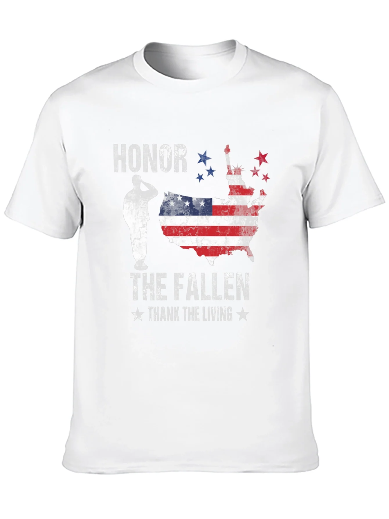 Honor The Fallen Mens Black Graphic Tee
