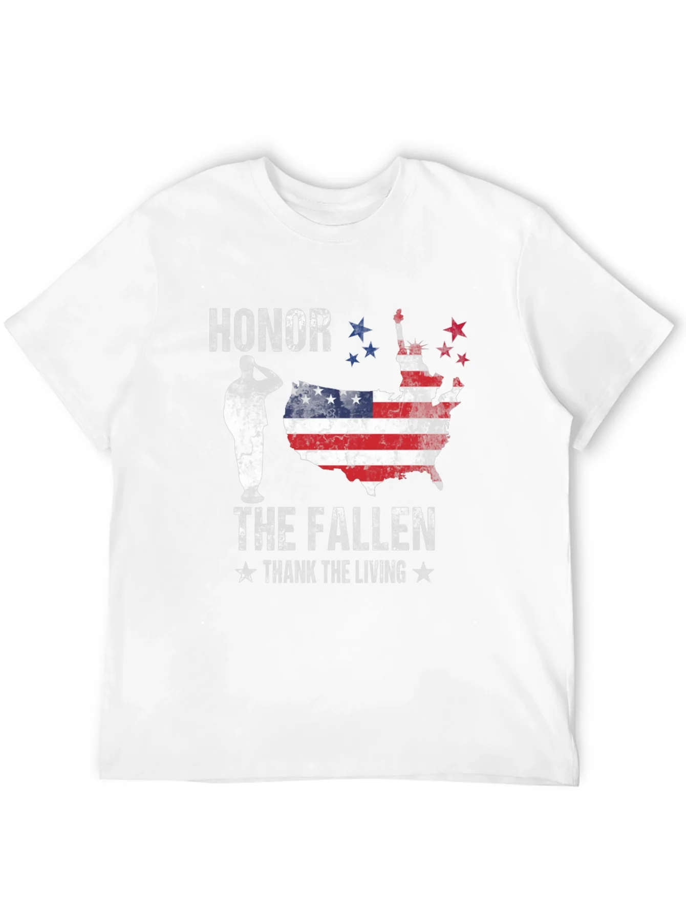 Honor The Fallen Mens Black Graphic Tee