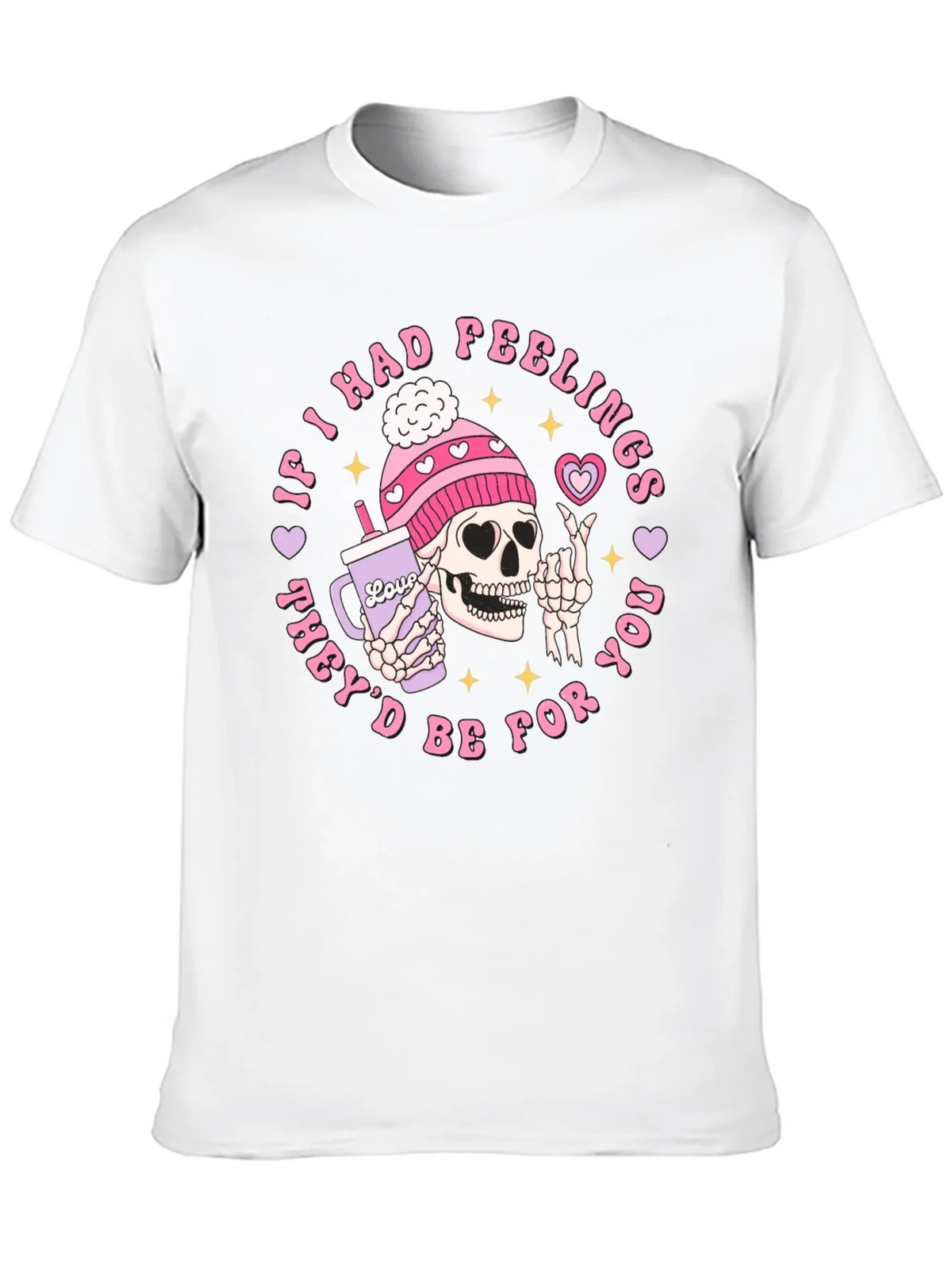 Funny Skeleton Valentines Day Graphic T-Shirt