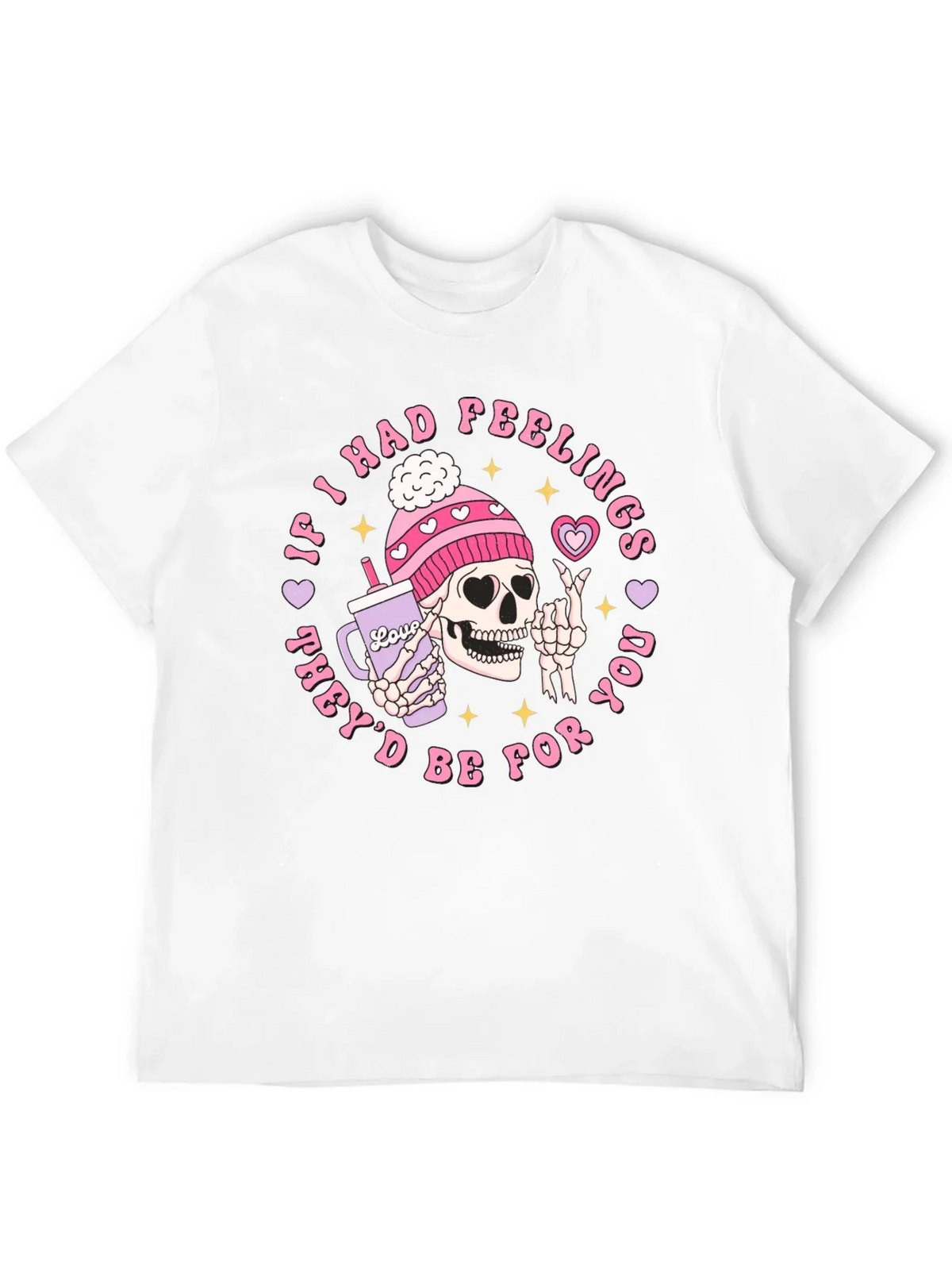 Funny Skeleton Valentines Day Graphic T-Shirt