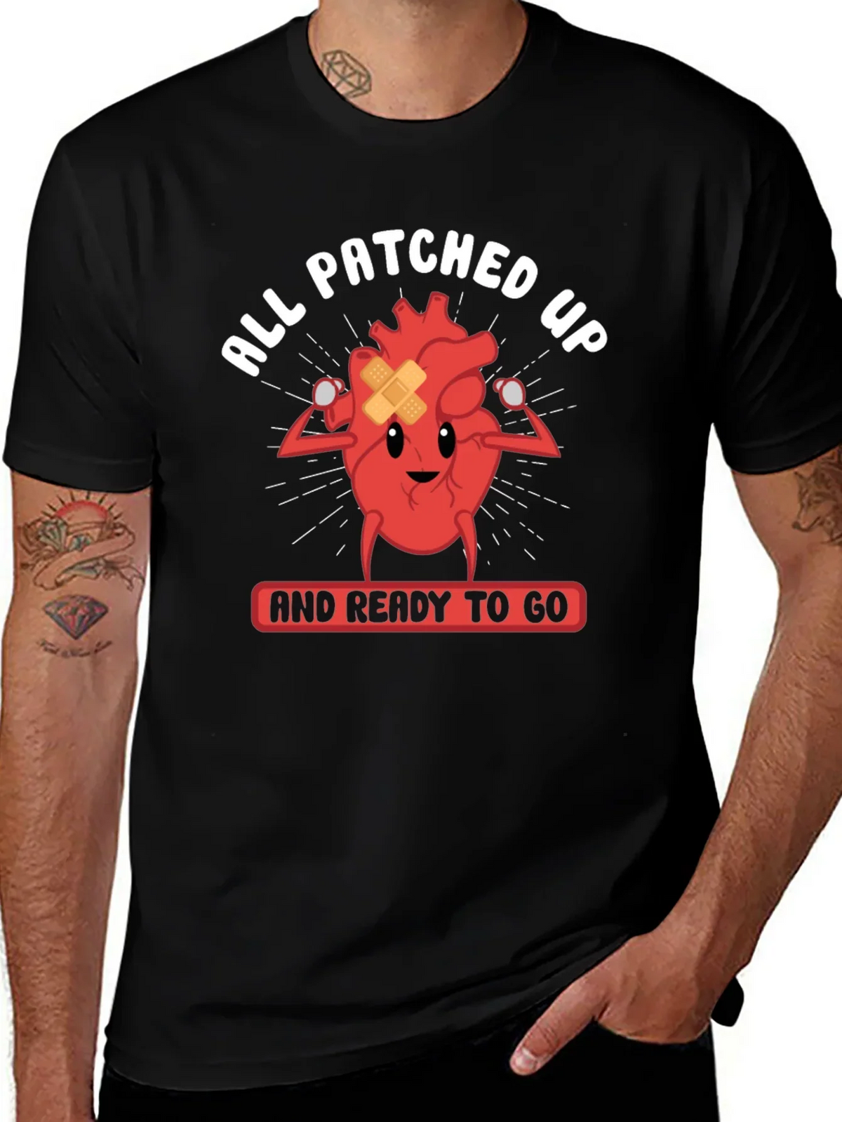 All Patched Up Heart Graphic Tee