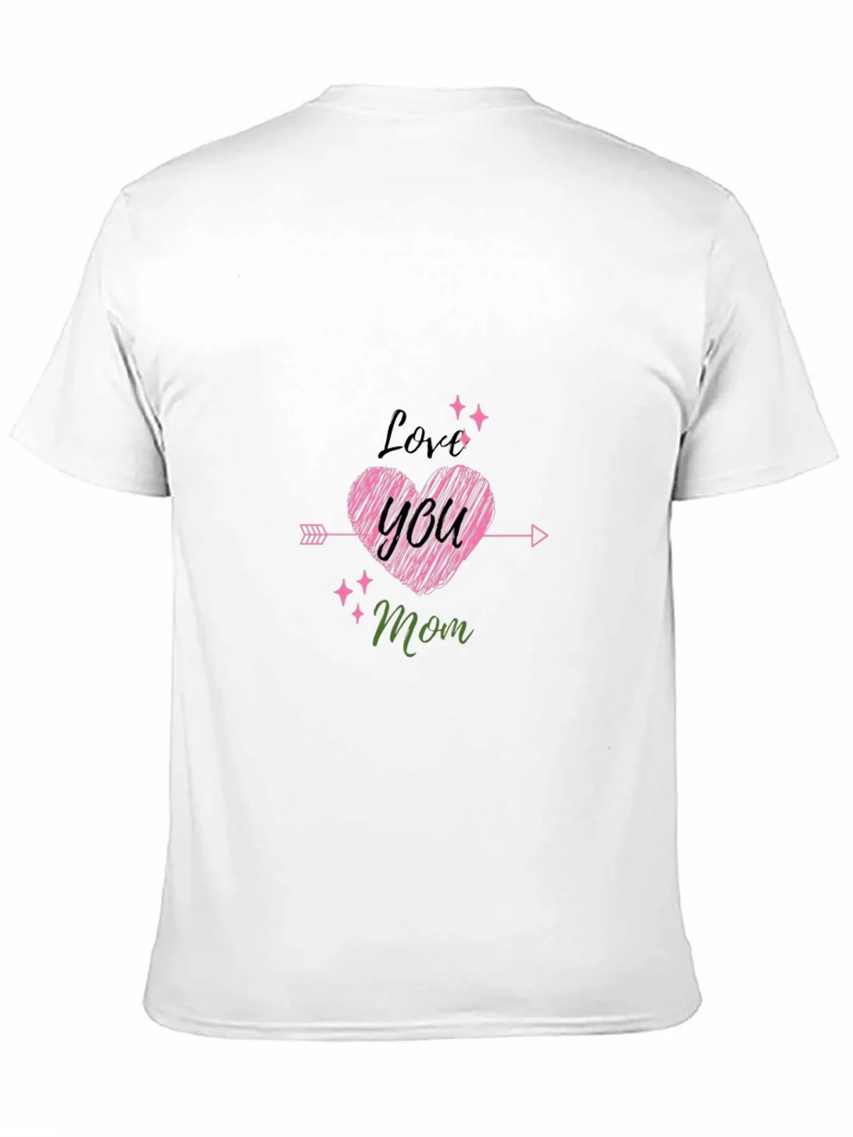 Love You Mom Black T-Shirt Cute Mothers Day Gift