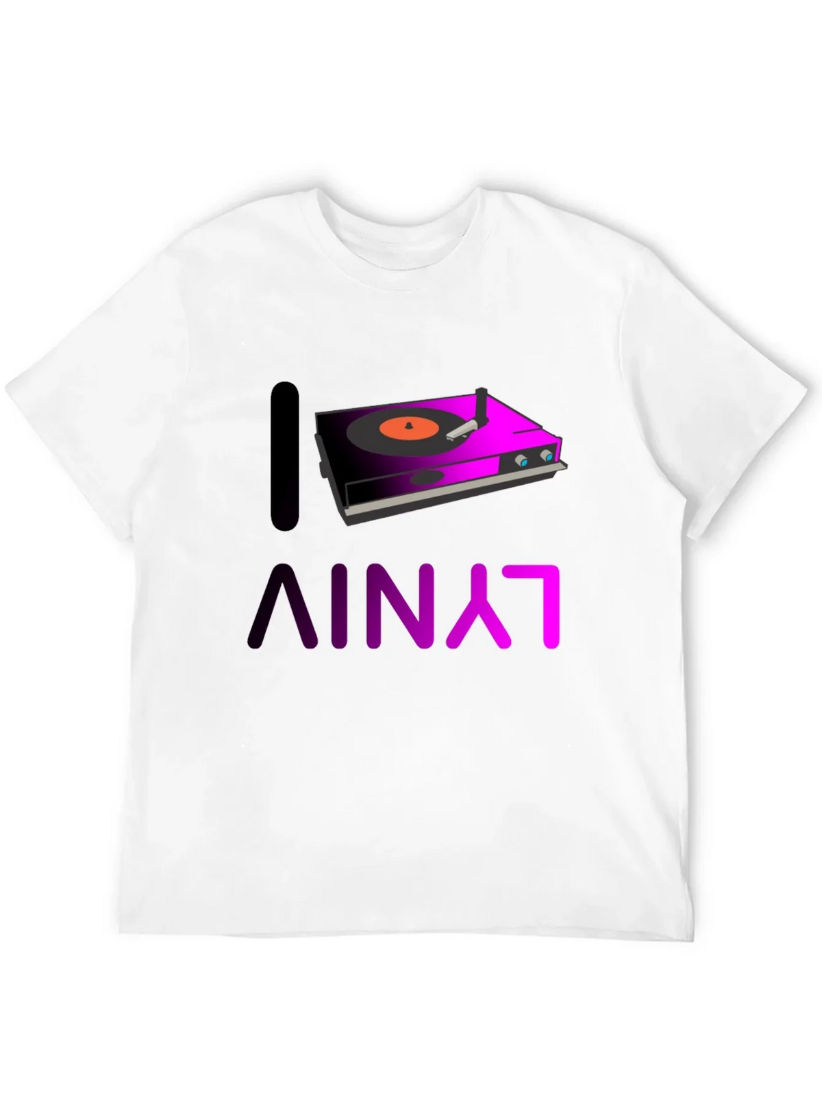 I Love Vinyl Graphic Tee - DJ Music Shirt