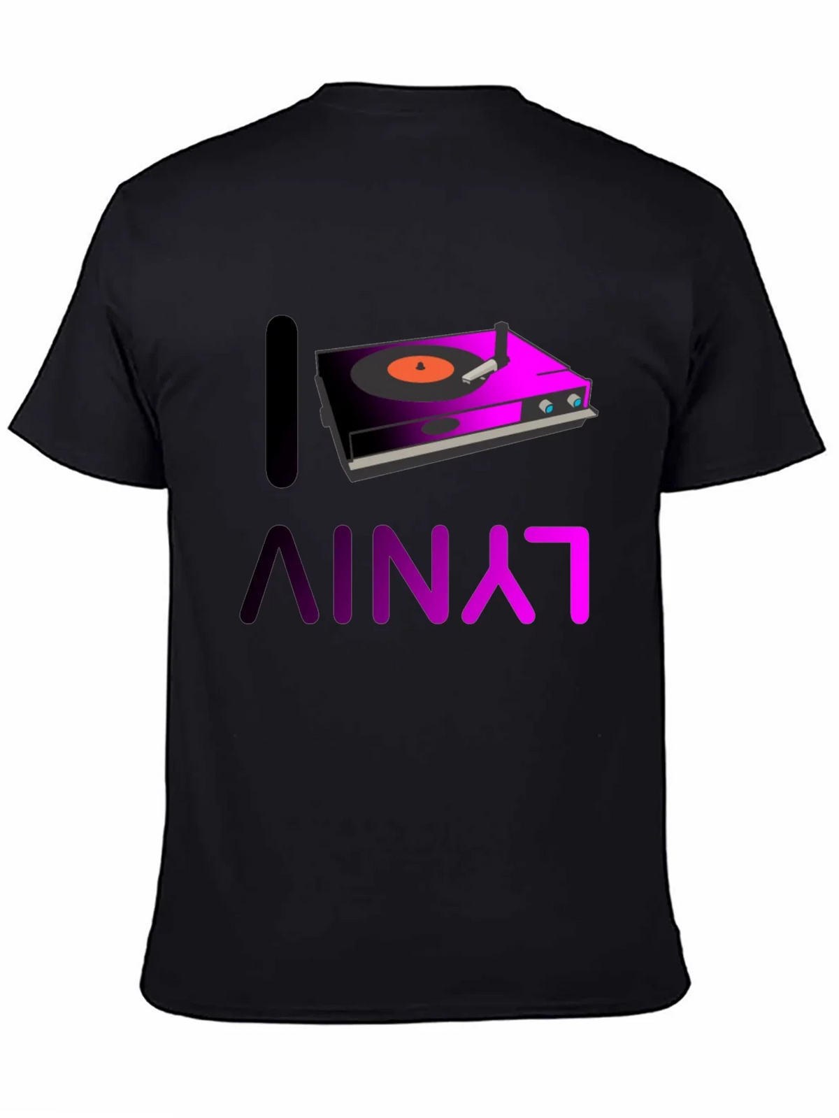 I Love Vinyl Graphic Tee - DJ Music Shirt