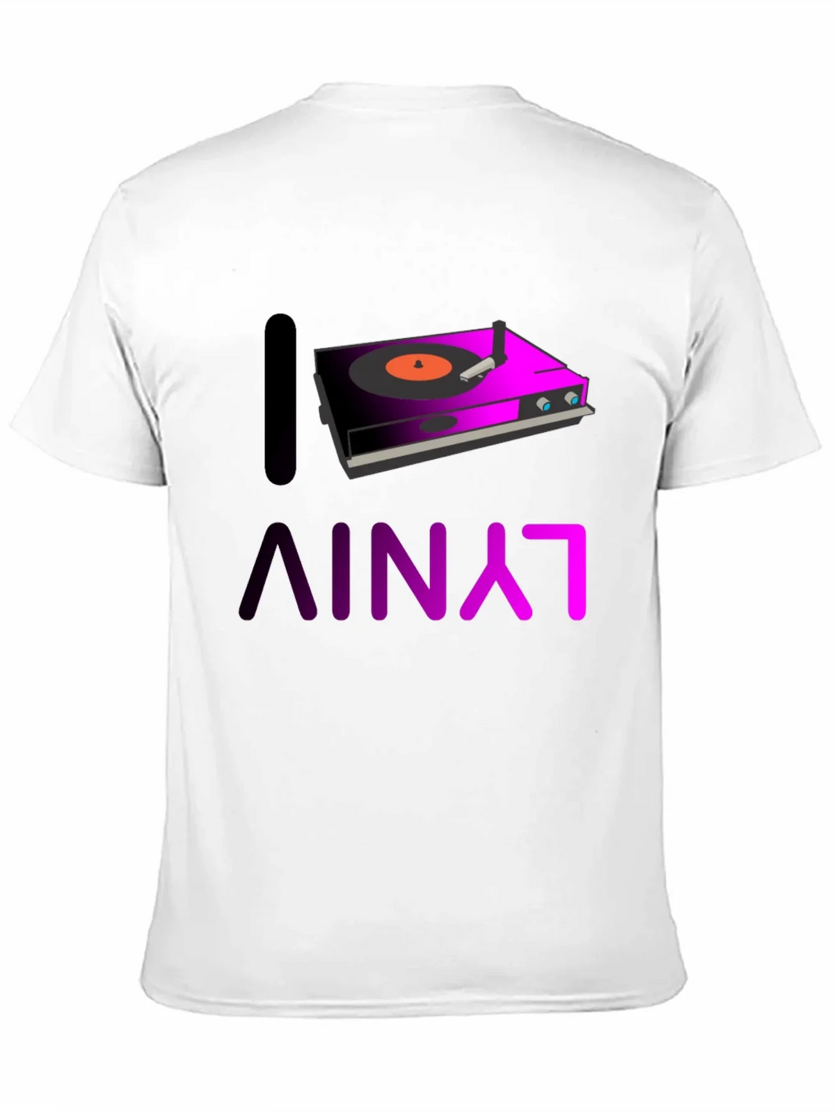 I Love Vinyl Graphic Tee - DJ Music Shirt