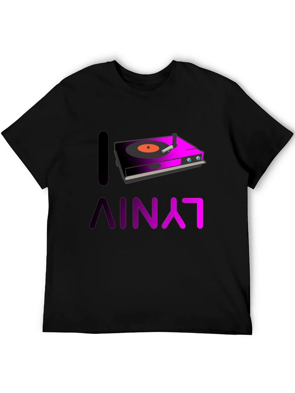 I Love Vinyl Graphic Tee - DJ Music Shirt