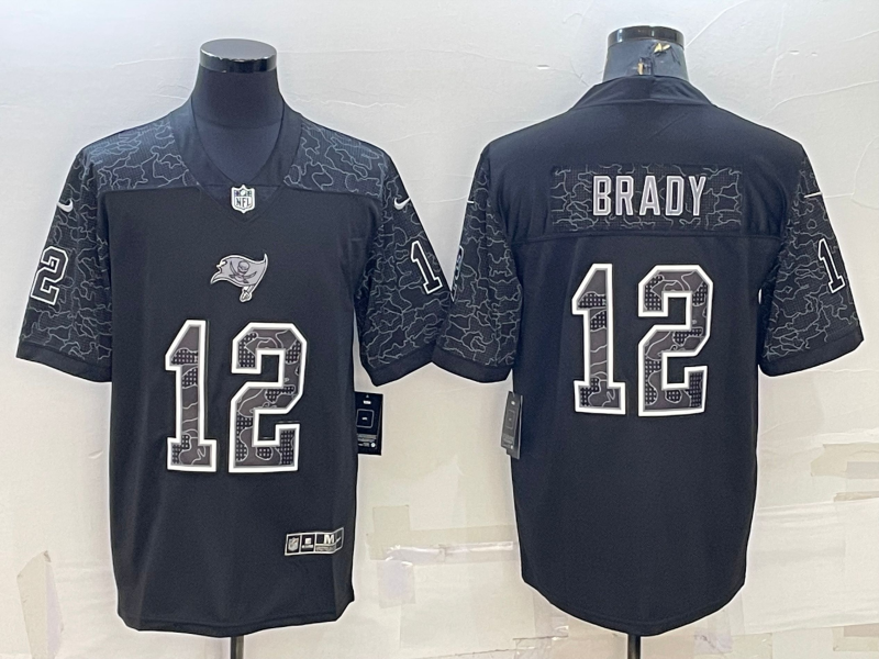 Men's Tampa Bay Buccaneers Tom Brady Black Retired Player RFLCTV Limited Jersey