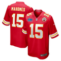Men's Kansas City Chiefs Patrick Mahomes Red Super Bowl LVII Patch Game Jersey