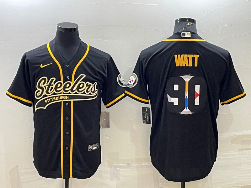 Men's Pittsburgh Steelers T.J. Watt Black Alternate Jersey Joint edition