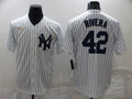 Men's New York Yankees Mariano Rivera White Stitched Jersey