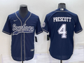 Men's Dallas Cowboys Dak Prescott Navy Player Jersey Joint Edition