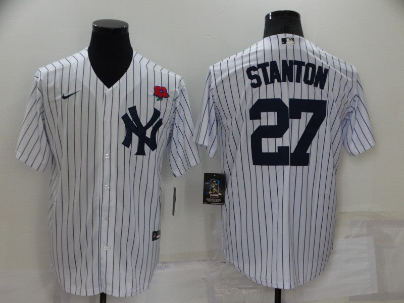 Men's New York Yankees Giancarlo Stanton White Replica Player Jersey