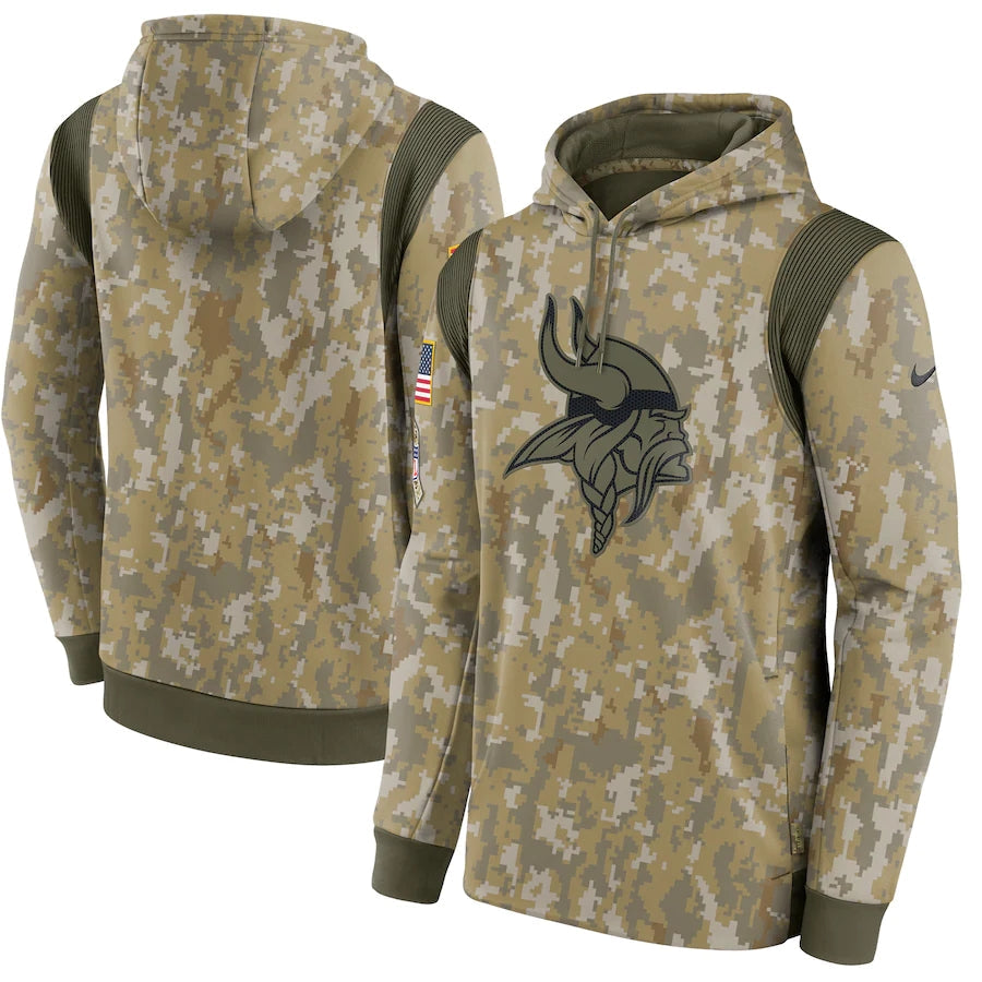 Men's Minnesota Vikings 2021 Salute to Service Hoodie Camouflage