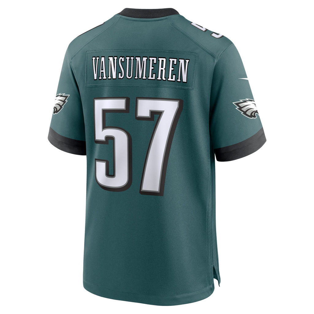 Ben VanSumeren Philadelphia Eagles  Team Game Jersey - Midnight Green