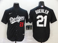 Men's Los Angeles Dodgers Walker Buehler #21 Black Stitched Jersey1