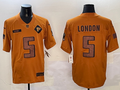 Men's Atlanta Falcons Drake London Brown 2023 Salute To Service Limited Jersey