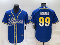 Men's Los Angeles Rams Aaron Donald Blue Game Jersey Joint Edition