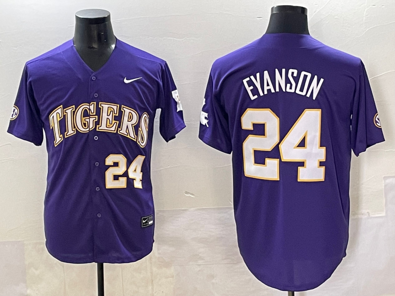 Men's LSU Tigers Anthony Eyanson Purple Replica Player Jersey