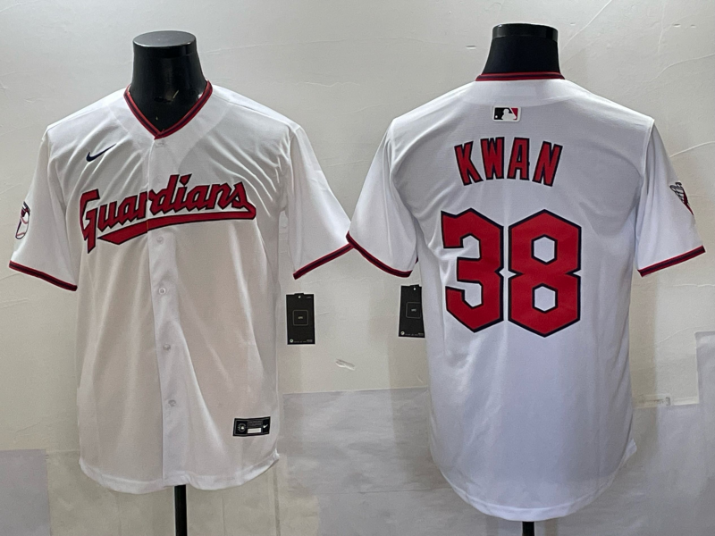 Men's Cleveland Guardians Steven Kwan White Home Replica Player Jersey