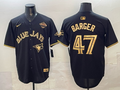 Men's Toronto Blue Jays Addison Barger #47 Black Player Jersey