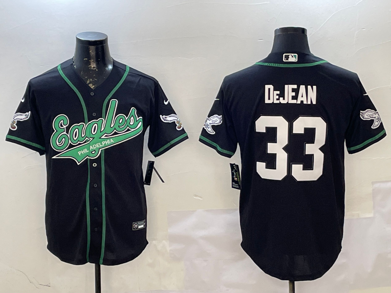 Men's Philadelphia Eagles Cooper DeJean Black Player Jersey