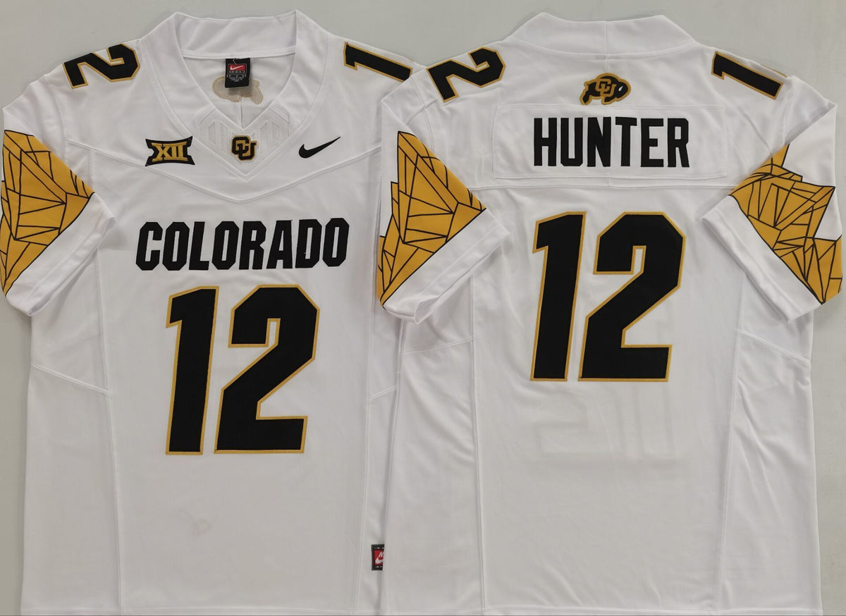 Men's Colorado Buffaloes Travis Hunter #12 White Game Jersey
