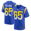 David Olajiga Los Angeles Rams  Game Jersey -  Royal