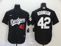 Men's Los Angeles Dodgers Jackie Robinson Black Stitched Jersey