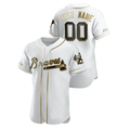 Men's Atlanta Braves White Replica Custom Jersey1