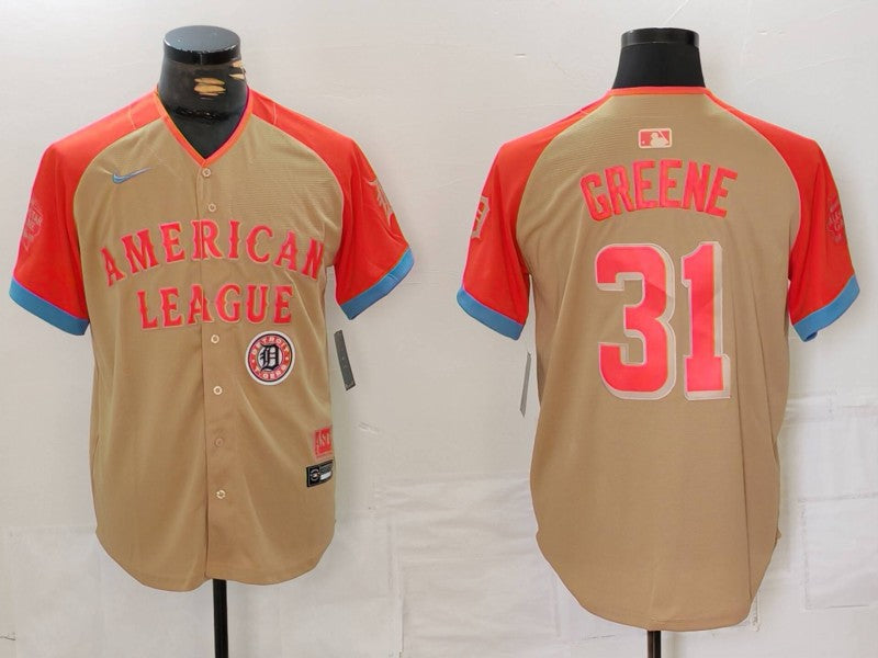 Men's American League Riley Greene #31 Cream 2024  All-Star Game Limited Player Jersey1