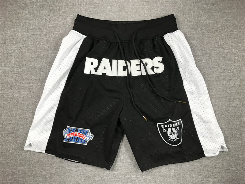 Men's Las Vegas Raiders Black Pocket Shorts1