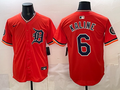 Men's Detroit Tigers Al Kaline #6 Orange Limited Player Jersey