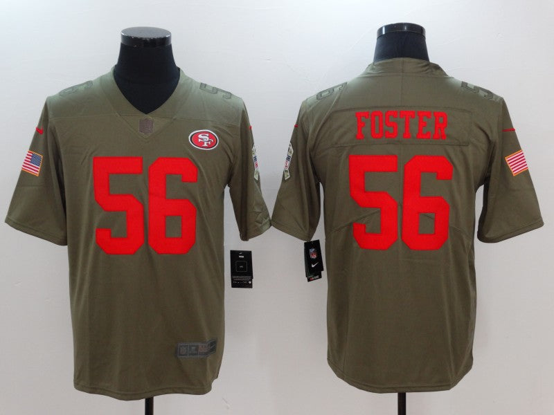 Men's San Francisco 49ers Ruben Foster #56 Brown Game Jersey1
