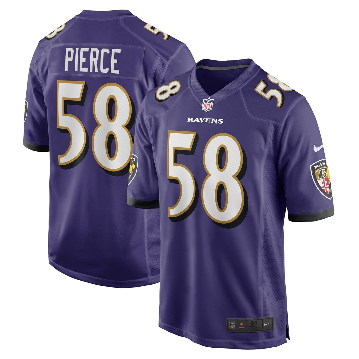 Michael Pierce Baltimore Ravens    Game Jersey - Purple
