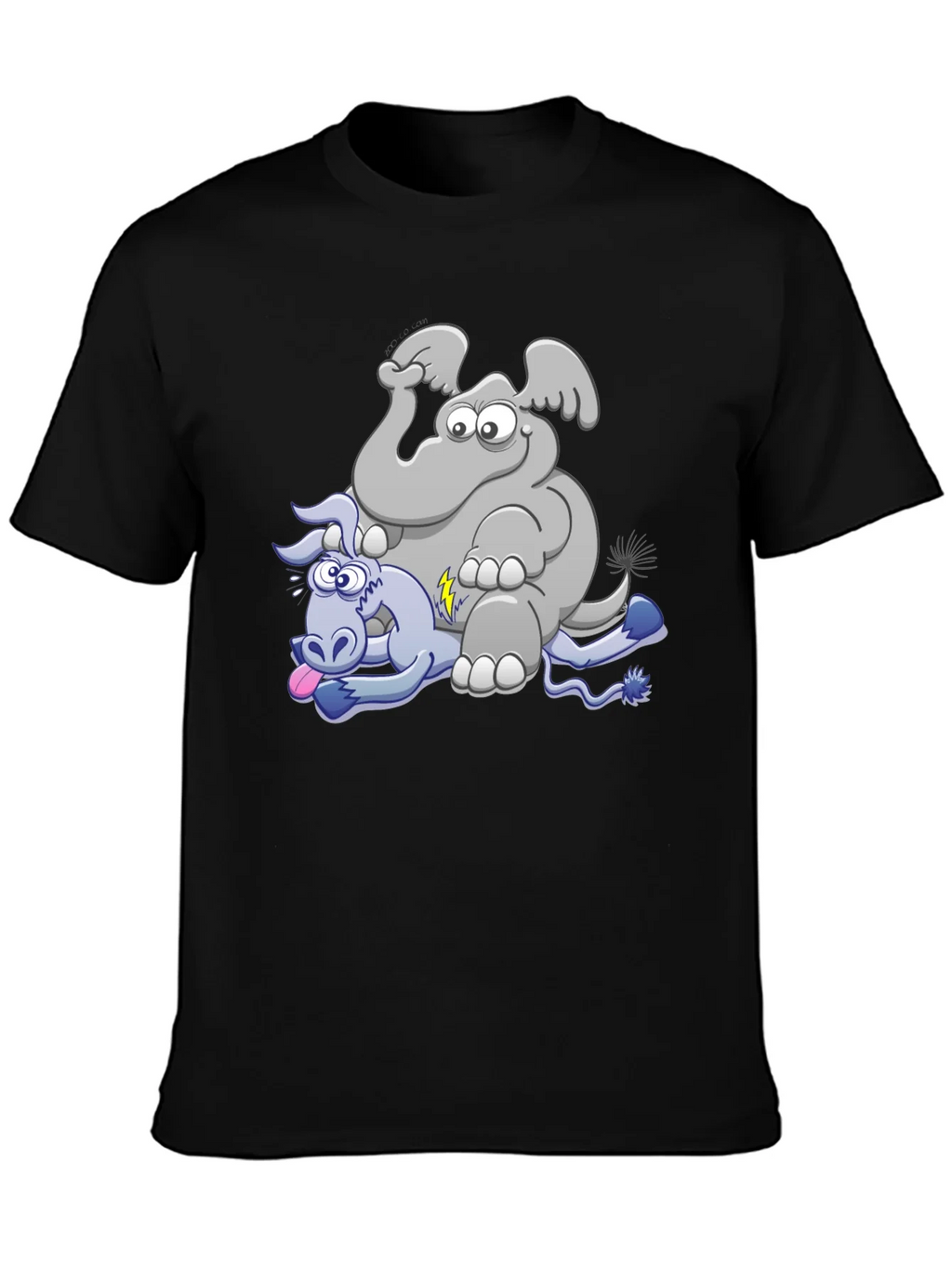 Elephant & Donkey Cartoon T-Shirt