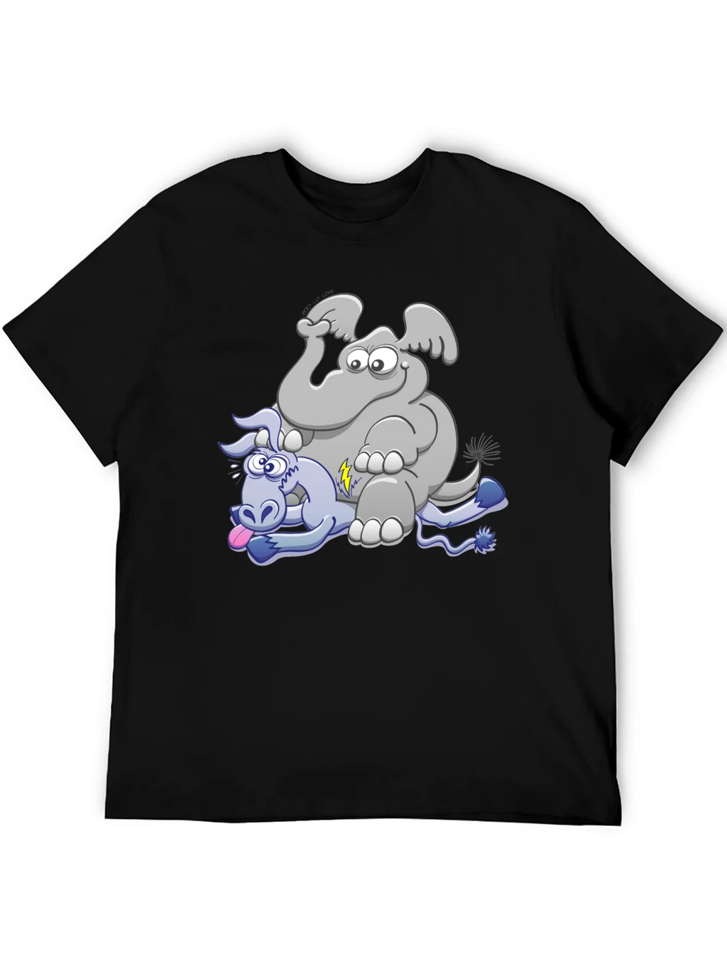 Elephant & Donkey Cartoon T-Shirt