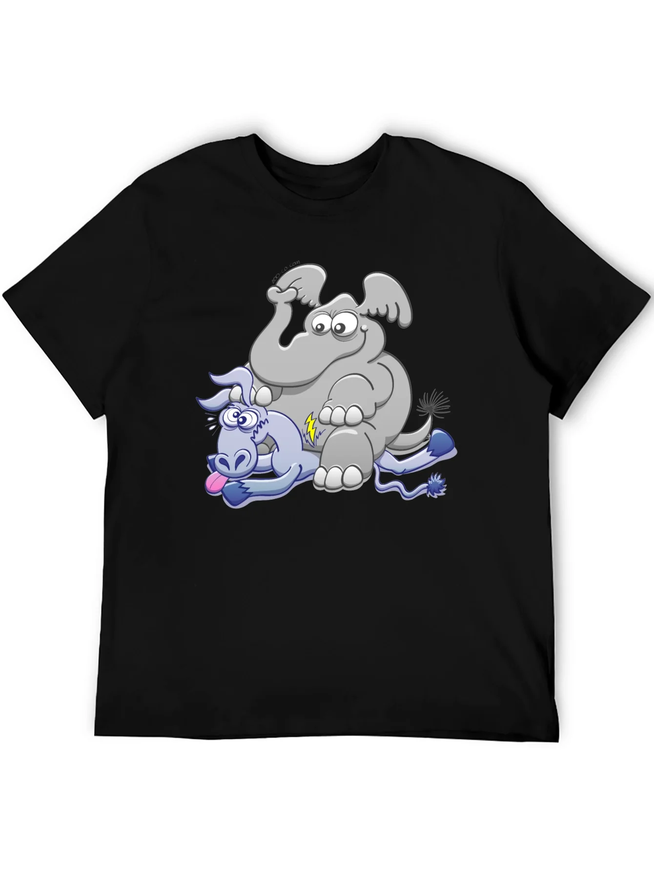 Elephant & Donkey Cartoon T-Shirt