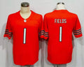 Men's Chicago Bears Justin Fields Orange Player Game Jersey