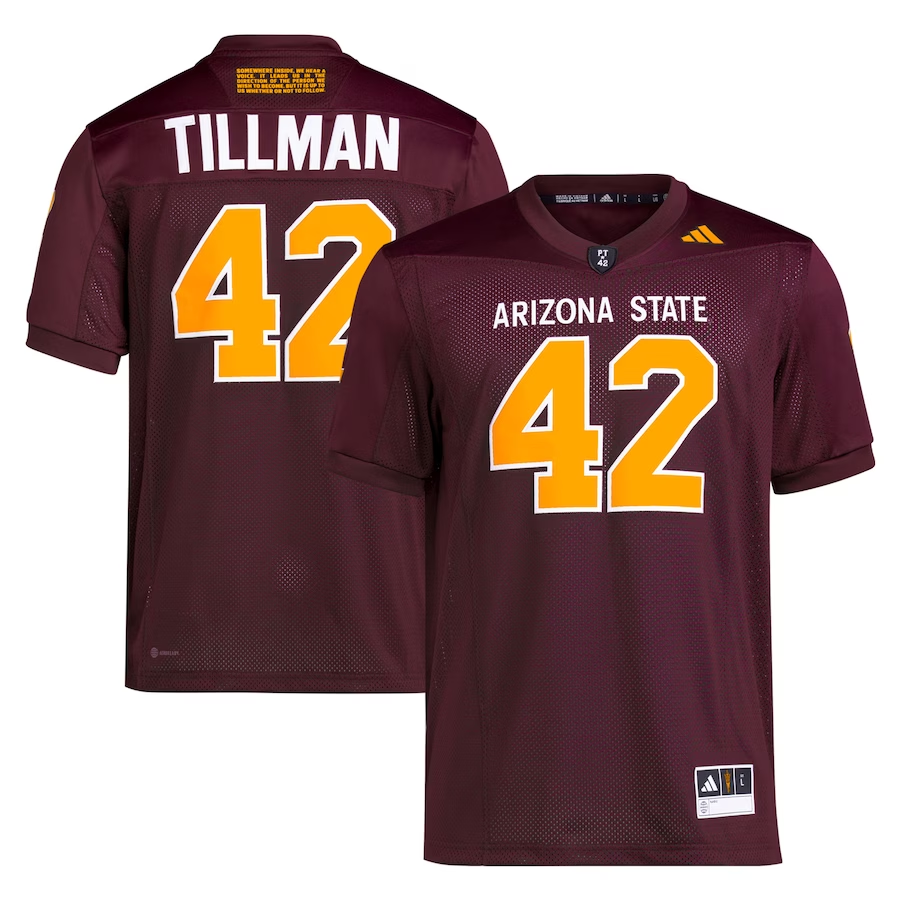 Men's Arizona State Sun Devils Pat Tillman Maroon Game Jersey