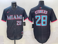 Men's Miami Marlins Kyle Stowers #28 Black 2025 City Connect Limited Jersey