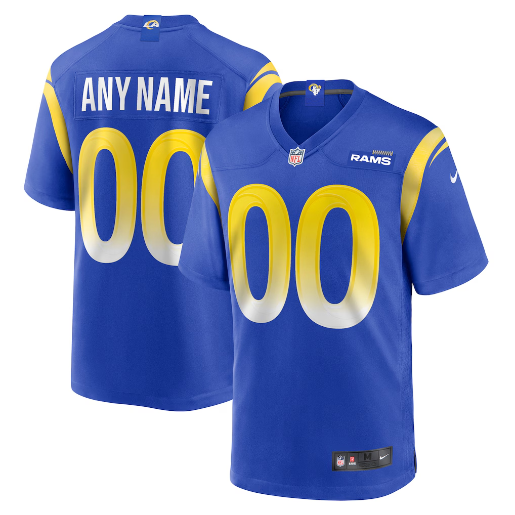 Men's Los Angeles Rams Royal Custom Game Jersey