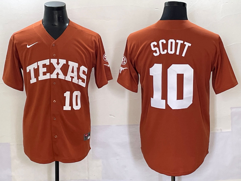 Men's Texas Longhorns Mia Scott Brown Limited Player Jersey